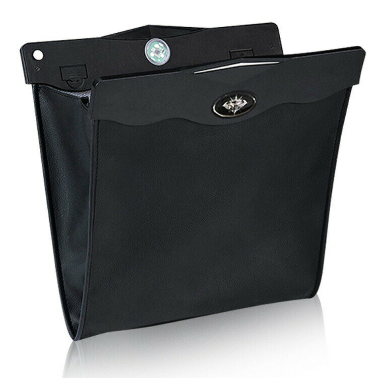 車載ダストBOX 折りたたみ式 車用ゴミ箱 大容量 収納ケース ブラック LEDセンサーライト付 マグネット..