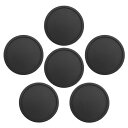 【6枚セット】ソフトシリコン製コースター ブラック 丸型 耐水 耐熱コースター 立体型 ノンスリップ お手入れ簡単 シンプルデザイン HOP-CCSS06S 送料無料