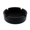 シリコン製灰皿 ブラック 直径8.3cm 円形 柔らか素材で安全 軽量 お手入れ簡単 車内や屋外用にも最適 耐熱シリコンラバー製 HOP-SCASH83C