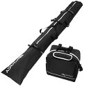 スキー収納バッグセット スキー板+スキーシューズバッグ 203cm スノボも対応 スノーボード 収納ケース 撥水素材 HOP-SKBAGSET2