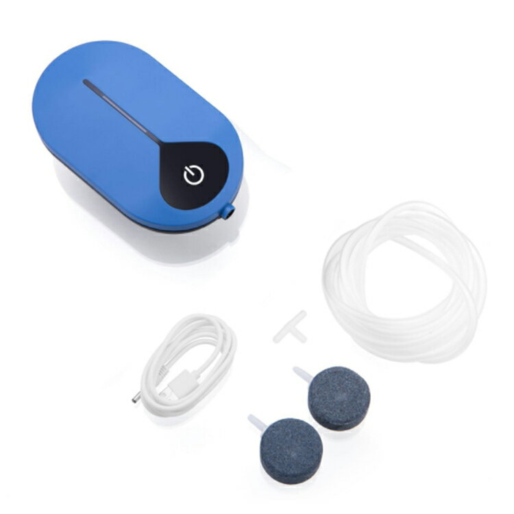 エアポンプ 水槽ポンプ 酸素ポンプ USB充電 エアーストーン2個 釣り/池/魚タンク/水槽の酸素補給用 HOP..