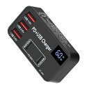 PD+USB急速充電器 過負荷過充電保護 Type-C(PD対応)2個 USB 3個(Max2.4V) 最大合計60W スマホ/タブレット/ノートパソコン 使用...