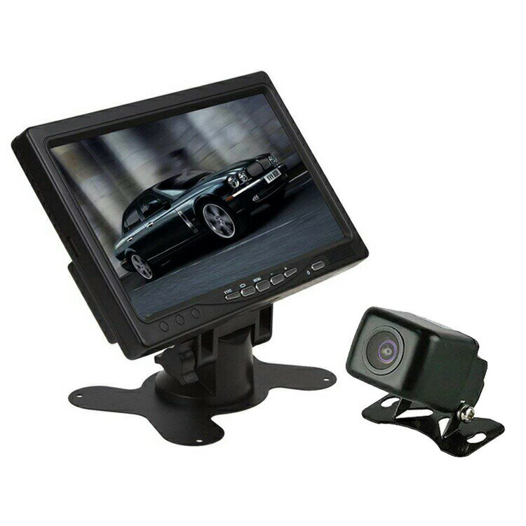小型バックカメラセット 12V車専用 乗用車 ガイドラインなし 防水、防塵/IP67 7インチ液晶モニター HOP-OMT70BK400