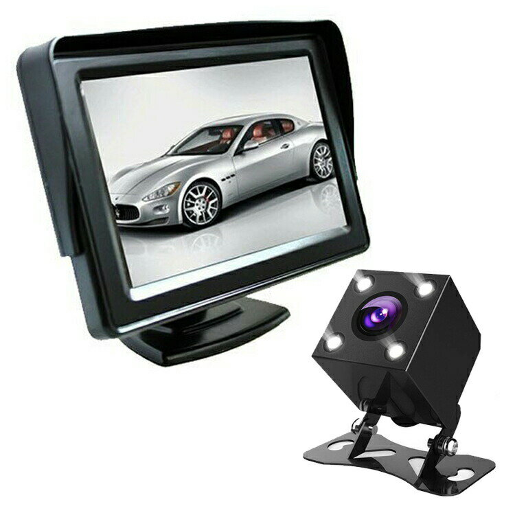 バックカメラセット 高画質CCDカメラ お買得セット 4.3インチオンダッシュモニター HOP-OMT43BK006