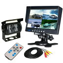バックカメラ 4分割モニターセット 重機 トラック 12V/24V兼用 4分割表示 7インチ液晶モニター HOP-MN70SET