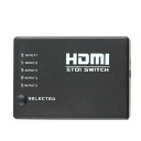 HDMI切替器 5入力 1出力 HDMI セレクター 1080P対応 USB給電 テレビ1台に5台映像機器自由切替 リモコン付き HOP-HDMI5IN1 送料無料