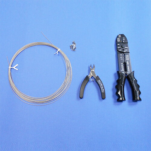 【スーパーSALE】 ステンレスワイヤー ハトメ セット 工具付き ウレタン 落下防止 防犯対策 万引き防止 HBS-S yh1158