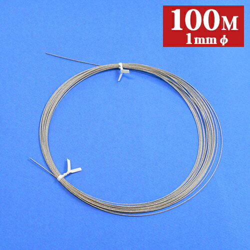 【スーパーSALE】 ステンレス ワイヤー 100m 1φ ビニールコートタイプ yh1161