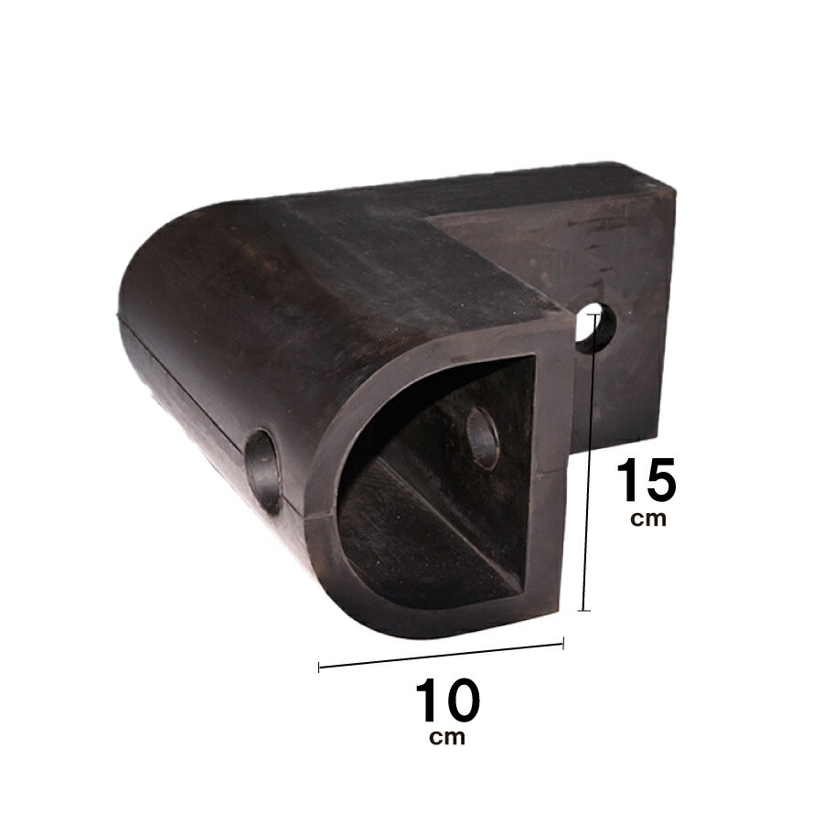 カーストッパー タイヤストッパー L型 コーナー用 H130×W150 D型ゴム yh997