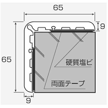 ＼楽天スーパーSALE／ 【ポイント最大 44倍】コーナーガード（粘着式） L字型 安全ガード CG-Tイエロー レモンイエロー 長さ1000mm