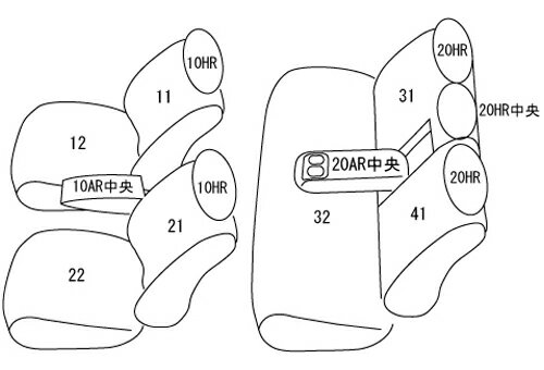 カローラ スポーツ ハイブリッド シートカバー ZWE211H クラッツィオ ベーシックシリーズ クラッツィオ ジュニア Jr ET-1211 シート 内装 2