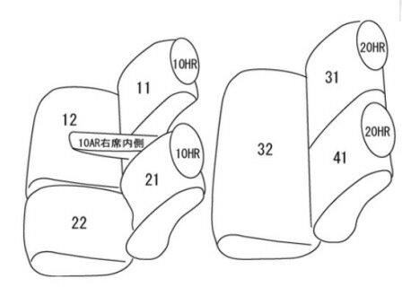 N WGN エヌ ワゴン シートカバー JH1 JH2 クラッツィオ ベーシックシリーズ ブロスクラッツィオ NEWタイプ EH-2021 シート 内装 2