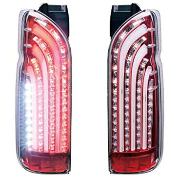 ラブラーク ハイエース 200系 クールセイバー LEDテールランプ インナーレッドクローム×クリアレンズ 415　COBRA LOVELARK