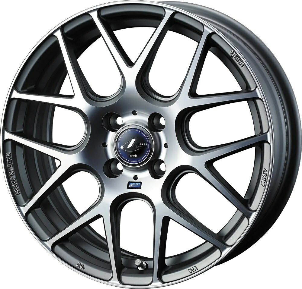 WEDS ウェッズ LEONIS NAVIA 06 ホイール 16インチ 4H100 6J+45 4本 4穴 レオニス マットガンメタマシニングカット MGMC