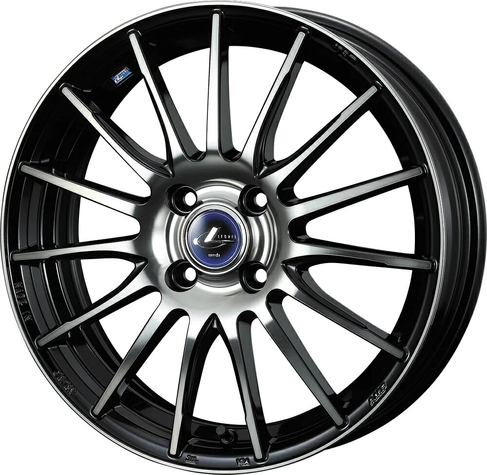 WEDS ウェッズ LEONIS NAVIA 05 ホイール 15インチ 4H100 5.5J+50 1本 4穴 レオニス ブラックミラーカットブラッククリアー BPB