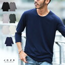 7分袖 Tシャツ メンズ ストレッチ 7分袖Tシャツ◆TR素材ストレッチUネック7分袖Tシャツ◆トップス 七分袖 カットソー Uネック 丸首 無地 カジュアル ...