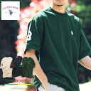 US ポロアッスン Tシャツ メンズ 半袖 半袖Tシャツ ビッグTシャツ オーバーサイズTシャツ◆US.POLO ASSN.(ユーエスポロアッスン) オーバーサイズナンバリング刺繍Tシャツ◆ブランド 刺繍 ティーシャツ 厚手 ヘビーウエイト 夏服 服 メンズファッション 綿100% 綿 おしゃれ