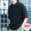 US ポロアッスン ポロシャツ メンズ 半袖 ブランド 半袖ポロ ボタンダウン◆US.POLO ASSN.(ユーエスポロアッスン) 別注ポロシャツ◆ゆったり オーバーサイズ おしゃれ 秋服 服 メンズファッション 黒 白 ブラック ホワイト 父の日 重ね着 刺繍 ワンポイント 3,995円