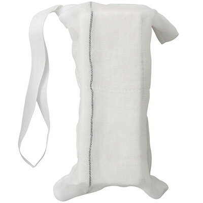 白十字　オペスポンジX-滅菌済-M-1本 5袋 80mm×190mm×70mm 紐付（20cm）輪