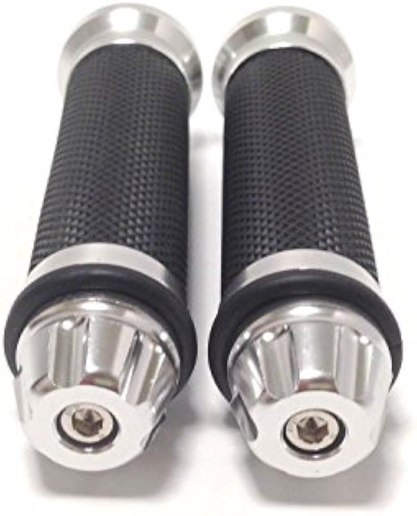 互換品nakira ハンドルグリップ バーエンド 付属 シルバー φ22.2mm 341nkr263 (シルバー)