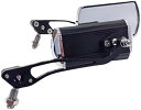 折りたたみ可能。 カスタム ミラー メッキ ブラック アルミ 左右セット 10mm 正ネジ 汎用 バイク 588(メッキ ブラック)(2)