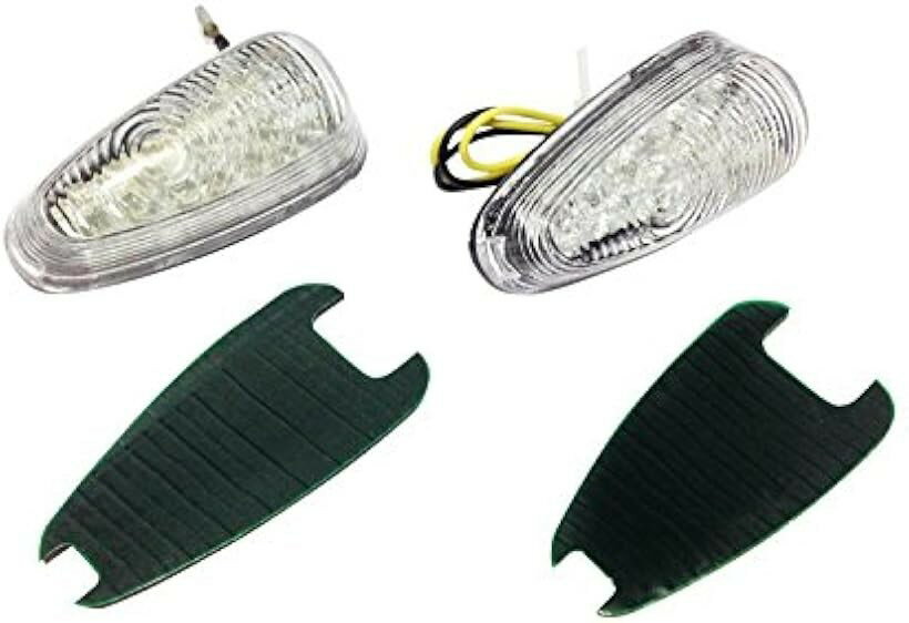 取付簡単。 貼り付けタイプ LED カスタム ウインカー 2個組 汎用 クリア (スモーク)