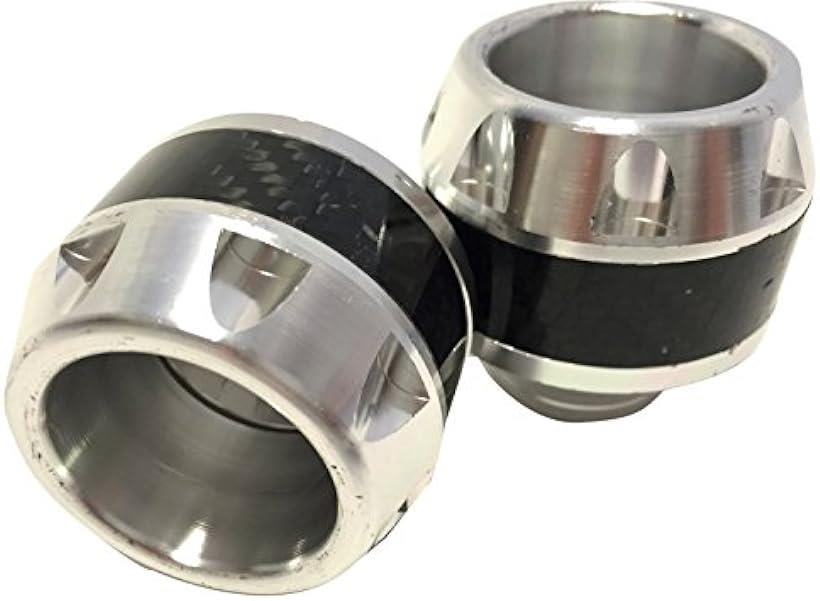 互換品nakira アクスルスライダー フレームスライダー エンジンガード 汎用 2個セット シルバー 銀 (シルバー 銀)