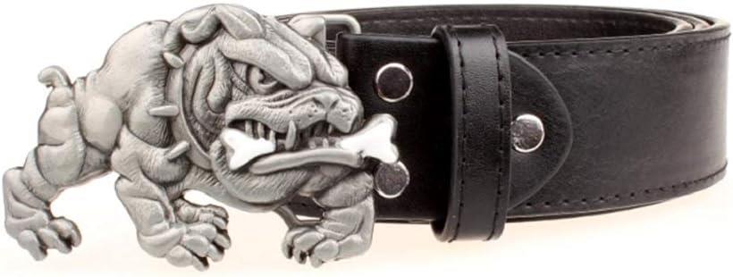 スタートサイド ベルトバックル のみ メンズ レディース カジュアル ベルト幅 3.8cm アニマル系 ブルド..