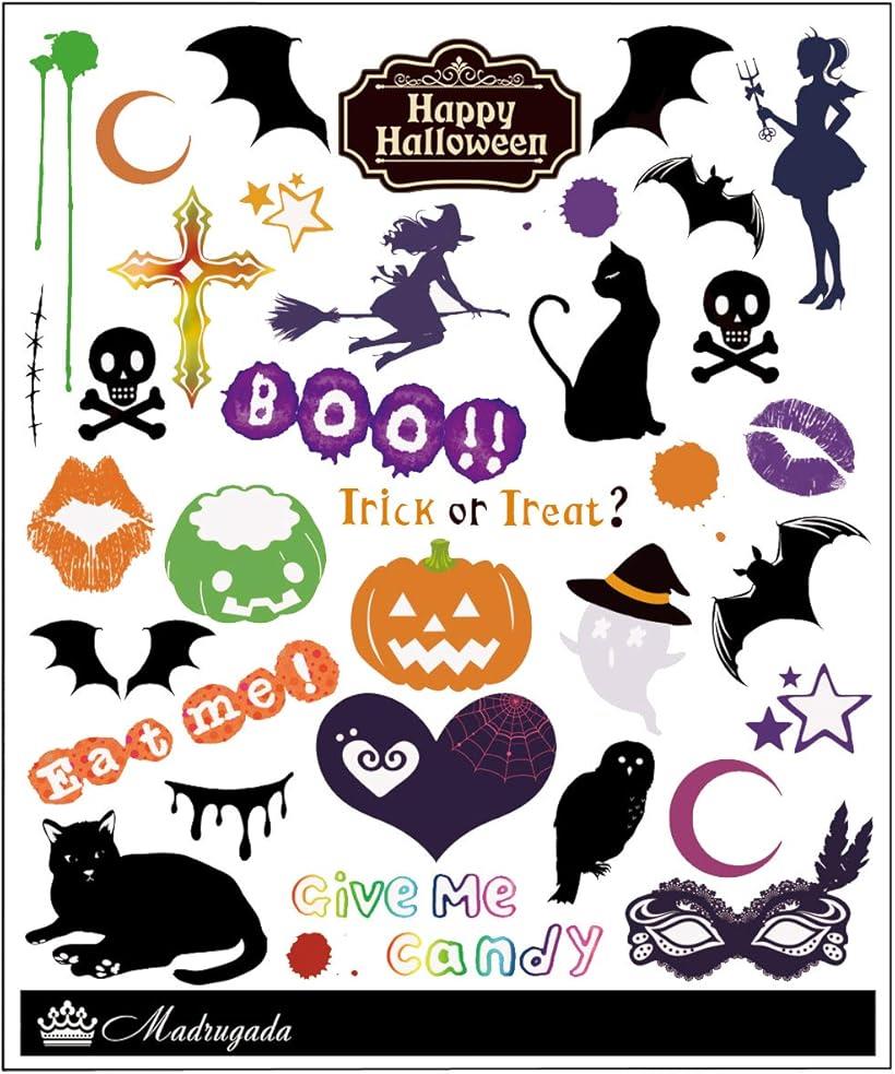 ハロウィン タトゥーシール コスチューム用小物 男女共用 S381 CT764736 (黒)