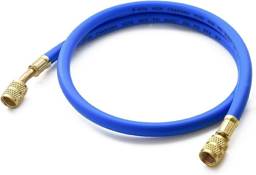 R410A R32用 エアコン ガス チャージホース 90cm (ブルー)