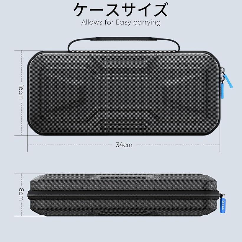 PS5 Portal ケース PlayStation Portal収納バッグ 保護ケース PSポータル 専用 収納ボックス リモートプレイヤー 持ち運びバック ハードケース 大容量 全面保護 耐衝撃 傷つけ防止 防水防塵(BLACK)