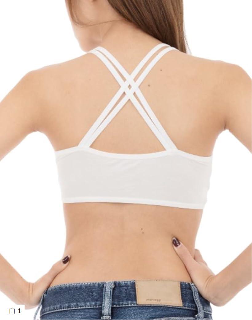チューブトップ ブラトップ ベアトップ 無地 見せブラ カップ付き レディース 白 1 (白 1, Free Size)