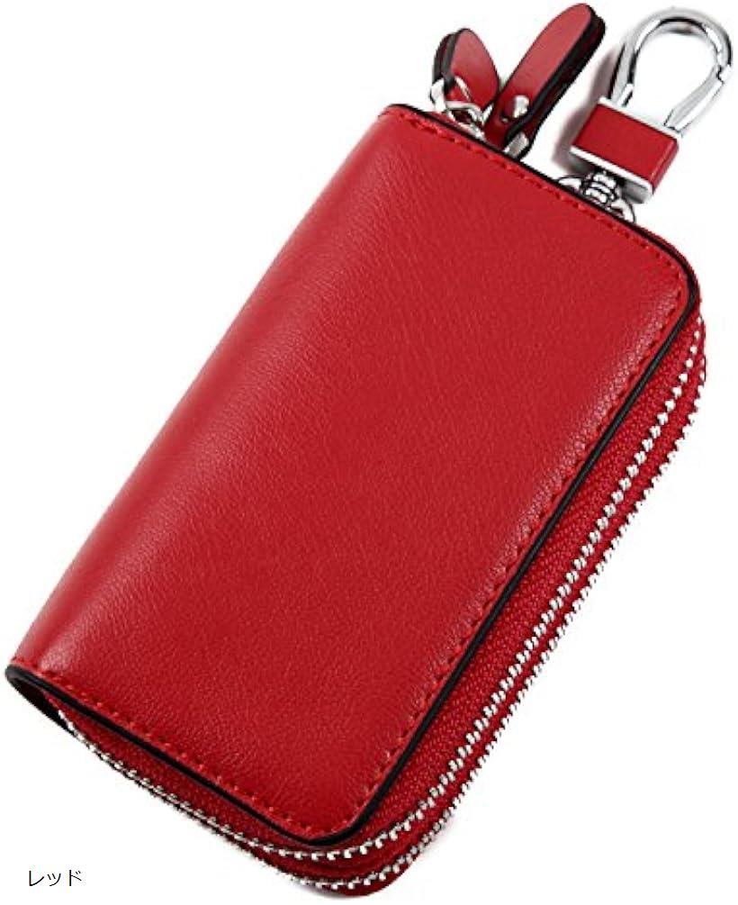 スマートキーケース ジャバラ式 お財布付き ダブルファスナー 専用 本革 レザー カード収納 大型キー対..