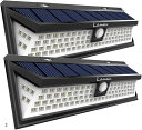 改良版 4400mAh大容量バッテリー内蔵 センサーライト ソーラー充電 三つ照明モード 明暗センサー(昼白色, 90LED, 3 Mode, 2 Pack)