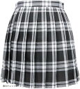 大きいサイズ 3XL チェック柄 プリーツ スカート メンズ対応サイズ TOKYO GOODS MARKET(黒白チェック柄, XXXL)