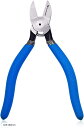 プラスチックニッパー ゲートカット マイクロ 刃先形状フラット 190mm(青, 全長190mm)