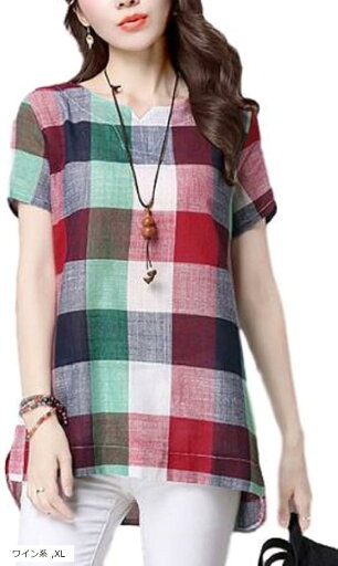半袖 シャツ アメカジ tシャツ ティーシャツ レディース(ワイン系, XL) 半袖 シャツ アメカジ tシャツ ティーシャツ レディース(ワイン系, XL)
