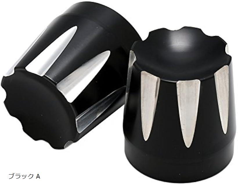 互換品nakira アクスルナット カバー キャップ フロント アメリカン ハーレー ロードキング FLHT スポーツスター 883 nkr1044 ブラック (ブラック A)