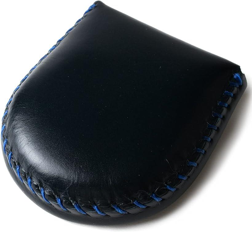 コインケース 小銭入れ 使いやすい 本皮 コンパクト プレゼント (ネイビー, Medium)