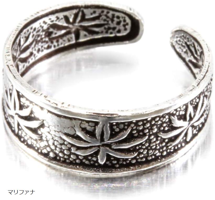 トゥーリング 足 指輪 シルバー 925 サイズ調整可 シンプル メンズ(シルバー)