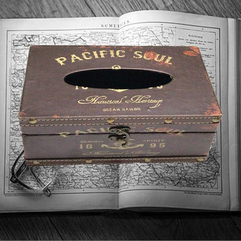 ティッシュ ペーパー ボックス カバー ケース アンティーク レトロ ヴィンテージ 風 アメリカン 雑貨 木製 Pacific Soul (Pacific Soul) [3]