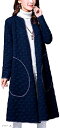大きめ 春 秋 冬 カジュアル ライト ブルー レッド フレア コート コーディガン レディース(ネイビー, XL)