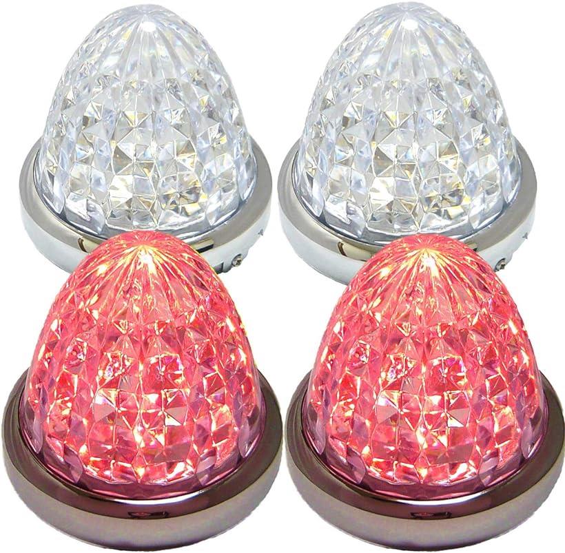 �ߴ��� 24V �ȥ�å��� LED �ޡ��������� ������ 8�̥��ꥹ���륫�åȻ��� 16LED ���� 4�� ���å� �֥롼/��������/��å�/�ۥ磻�� �ƿ� ...