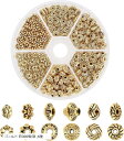 約300個/箱 金色 花型 座金 ビーズキャップ 透かしキャップ フラワー チャーム 菊座 花座 スペーサービーズ アクセサリーパーツ チベット ロンデル 花状...