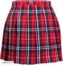大きいサイズ 3XL チェック柄 プリーツ スカート メンズ対応サイズ TOKYO GOODS MARKET(赤黒白チェック柄, XXXL)