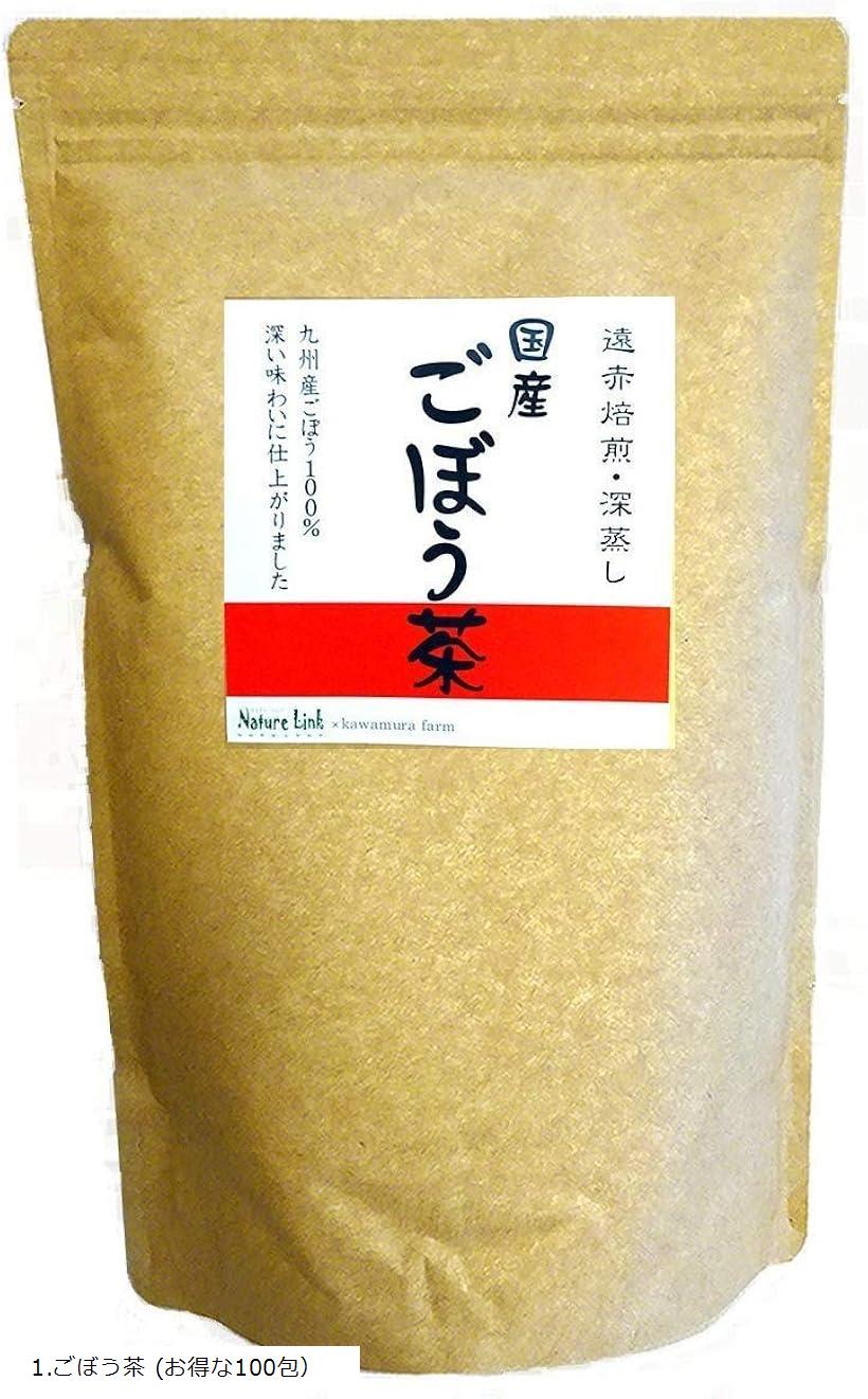 大容量100包 ごぼう茶 国産 業務用 水出しできる 残留農薬検査済み ティーバッグ 遠赤焙煎 深蒸し 2.5gx100包 (2.5グラム (x 100))