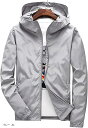 メンズ 長袖 ウインドブレーカー 登山 薄手(グレー, XL)