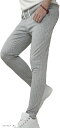 スウェットパンツ ジョガーパンツ メンズ テーパードパンツ ストライプ スリム ストレッチパンツ(ライトグレー, M)(4)