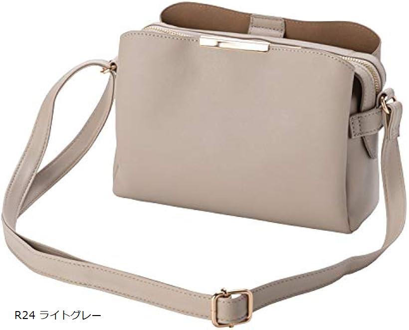 ミニ ショルダーバッグ ポシェット ファスナー付き 多収納 ポケット 大人 カジュアル シンプル 肩掛け おしゃれ かわいい 通勤 通学 OL お出かけ レディース 女性 ガールズ R24 ライトグレー(R24 ライトグレー)
