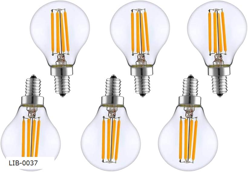 KY LEE フィラメント LED電球 E14口金 60W形相当 クリア電球6W シャンデリア電球 2700K レトロ エジソ..